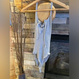Halter top grey bodysuit. Full Tilt Size S!